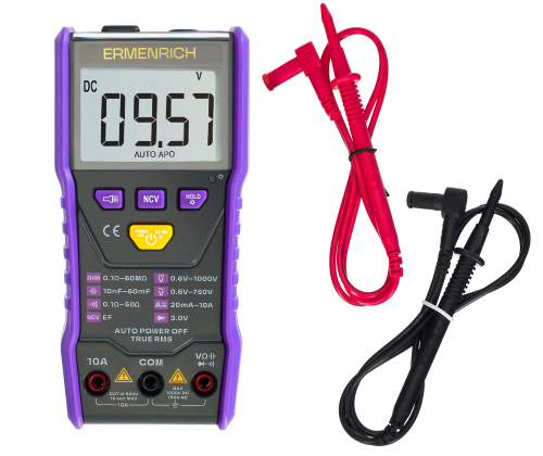Цифровой мультиметр Ermenrich Zing TC20, фиолетовый