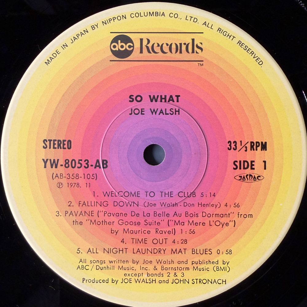 Joe Walsh – So What (Япония 1978г.)