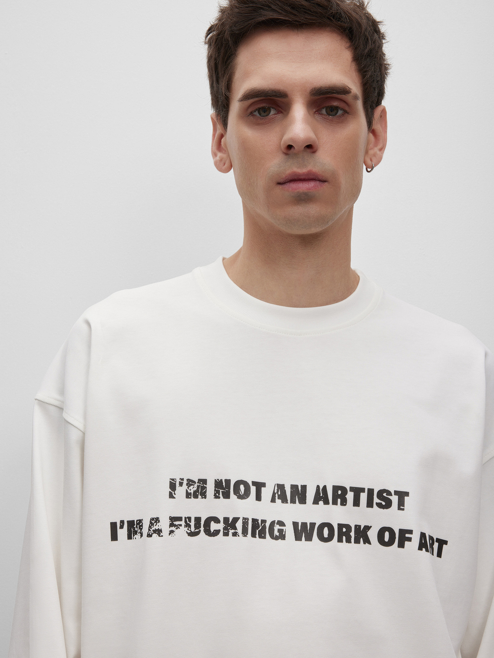 Лонгслив Work of art, молочный