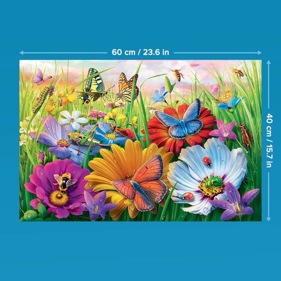 Pazl \ Puzzle \ Пазлы Puzzles - "300 EasyPiece" - Insects in the Meadow