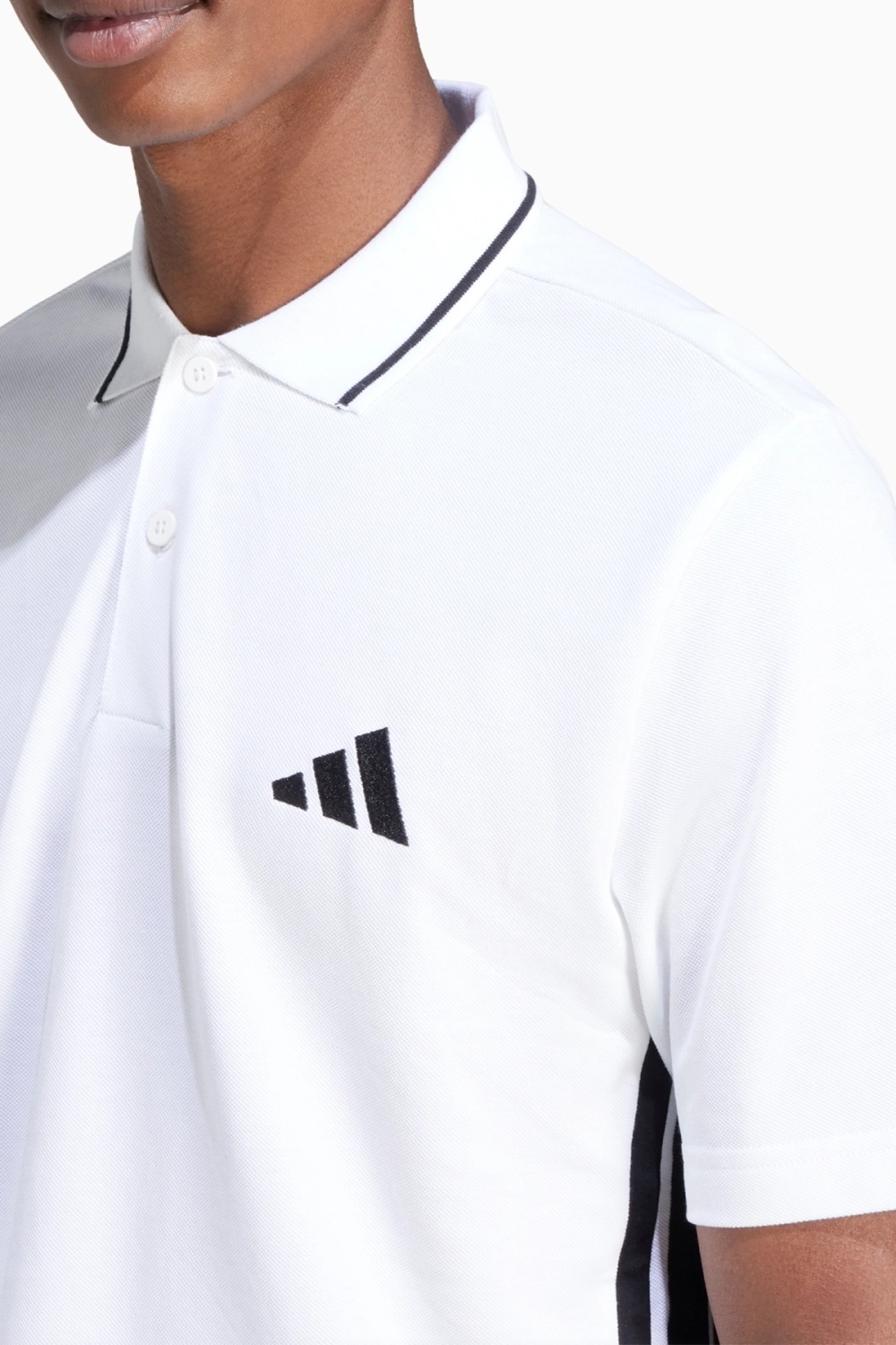 Футболка adidas Essentials Pique 3-Stripes Polo - белый