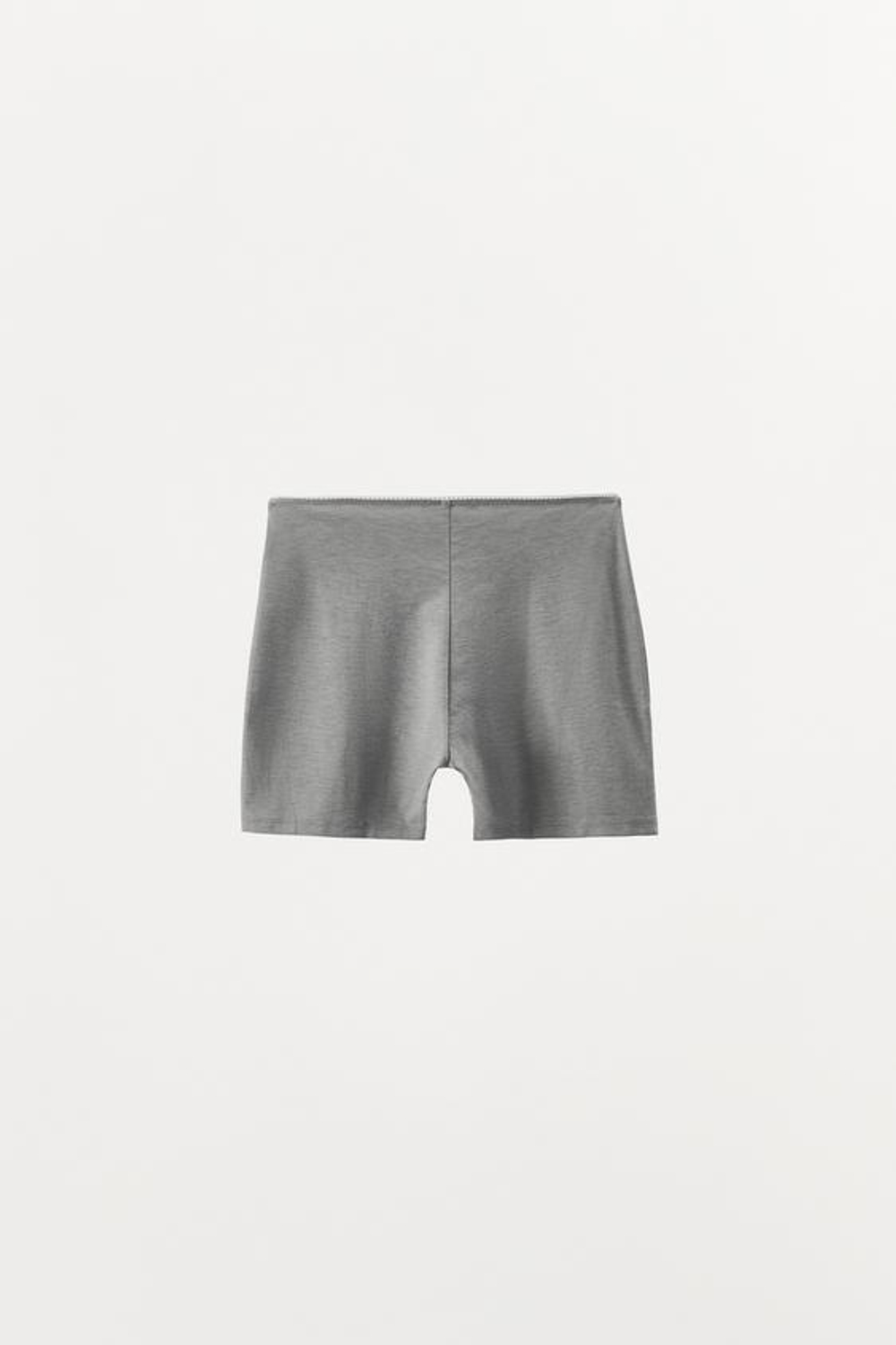 ZARA БОКСЕРЫ ИЗ МОДАЛА С ВОЛНИСТЫМ КРАЕМ, СЕРЫЙ