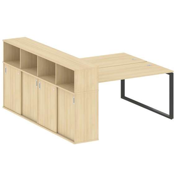 Метал Систем Рабочая станция с шкафом-купе на О-образном м/к БО.РС-СШК-4.4 Т