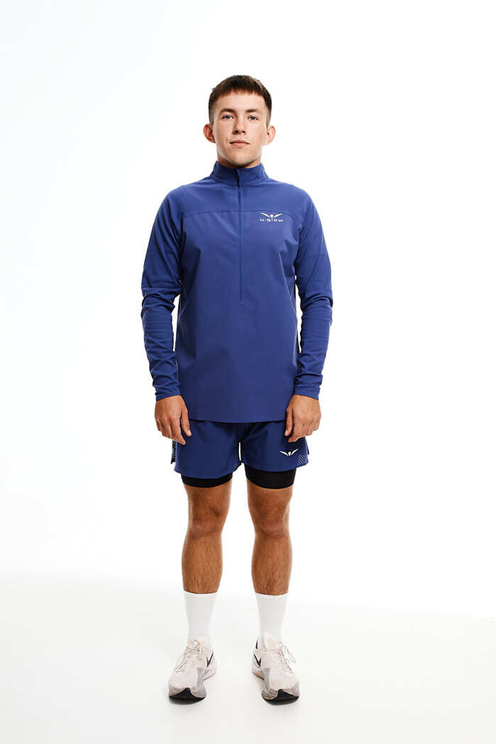 ЛОНГСЛИВ С МЕМБРАННОЙ ВСТАВКОЙ МУЖСКОЙ | DEEP COBALT