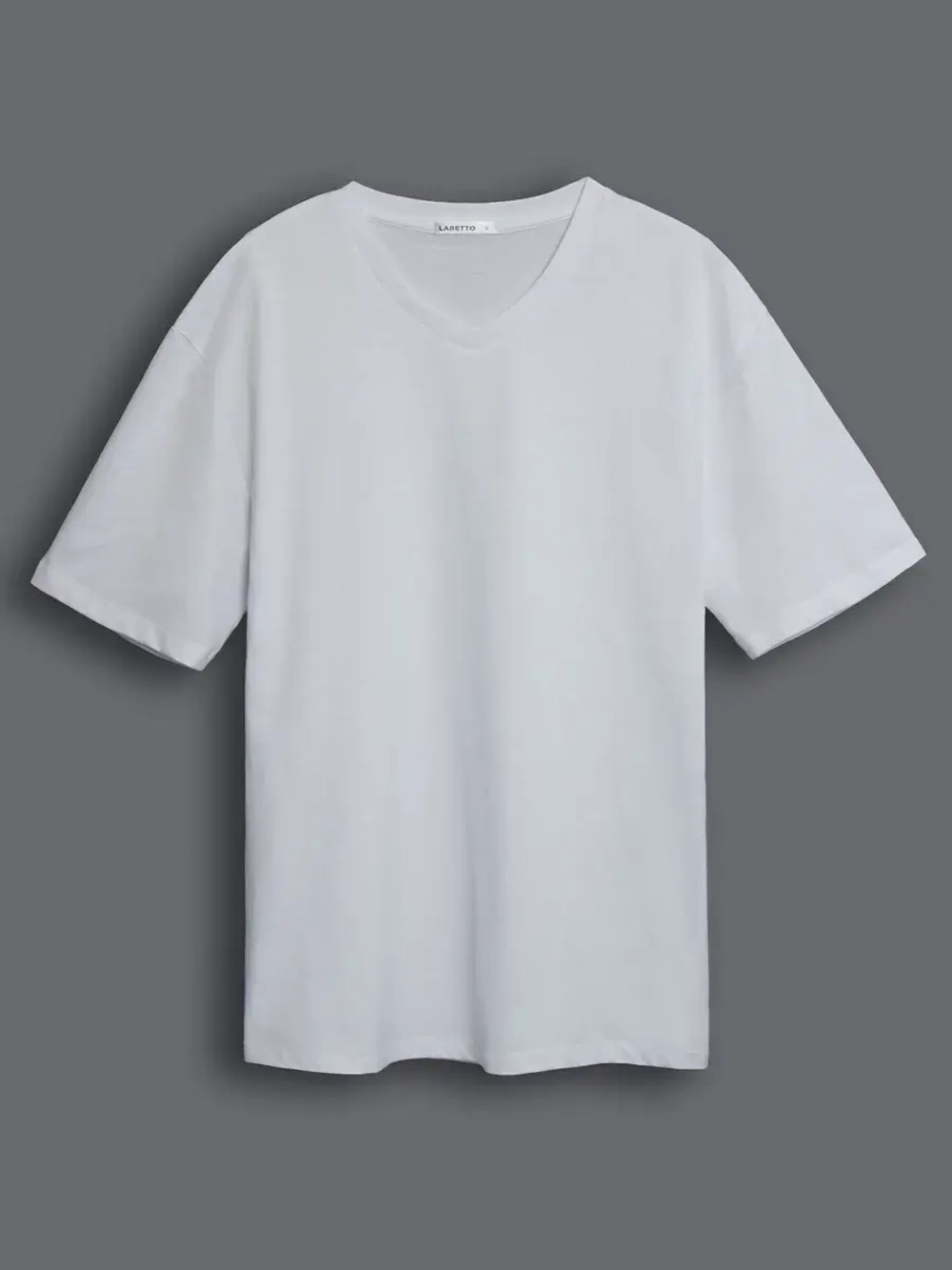 Белая футболка мужская повседневная однотонная хлопок