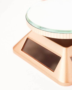 Зеркальный вращающийся столик на солнечных батарейках, вид сбоку