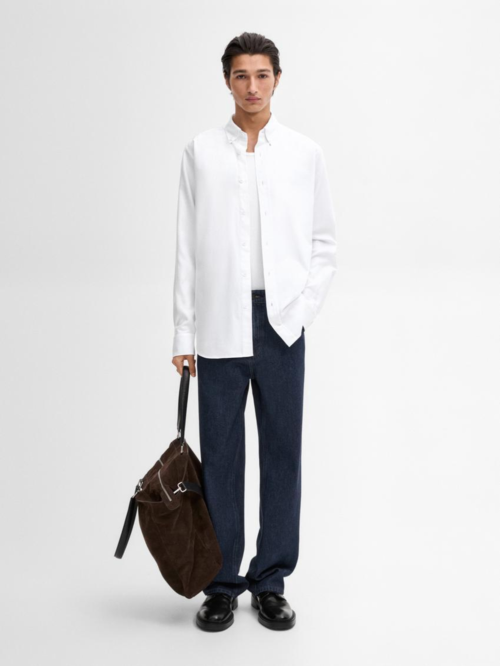 Massimo Dutti Рубашка из 100% хлопка, белый