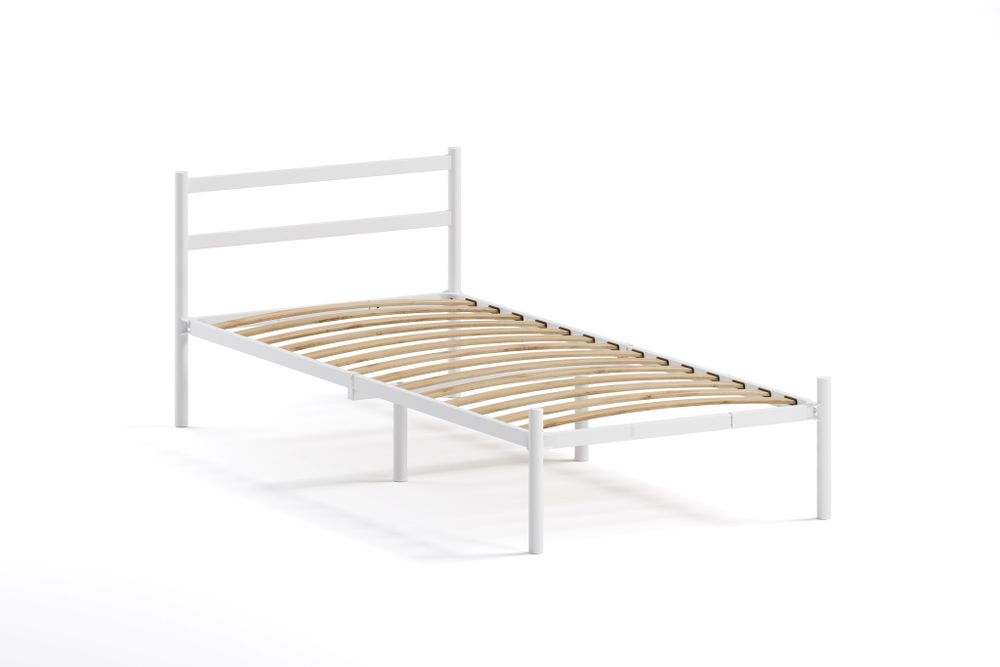 Кровать разборная металлическая Мета 04.000.9016 (800*2000мм), белая