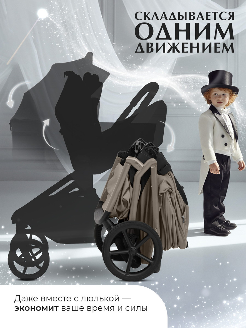 Коляска 3 в 1 Sweet Baby SBL Orso New + автокресло Premier Black Beige Neo