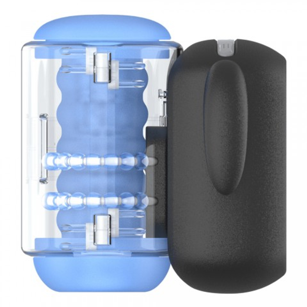 Инновационный робот-мастурбатор Black Knight с массажем бусинами от Amovibe