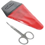 Ножницы маникюрные в чехле «Manicure set», овальные кольца, тонкие, цвет металл 8.8см