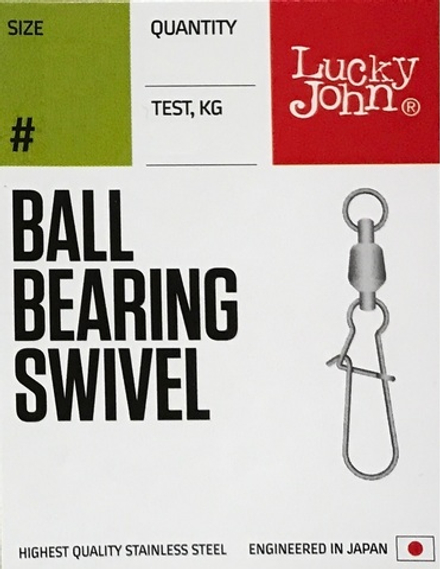 Застежка с вертлюгом на подшипнике Lucky John Ball Bearing Swivel (3 шт), арт. LJP5102