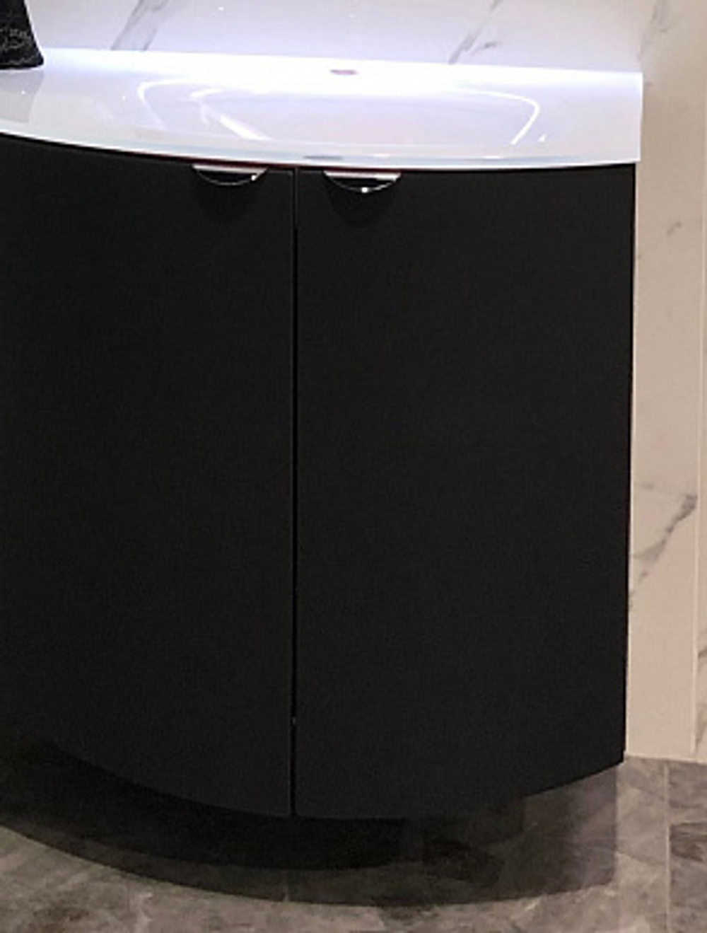 Мебель для ванной комнаты CEZARES RIALTO 104 см левосторонняя Nero grafite 55171 + 55174