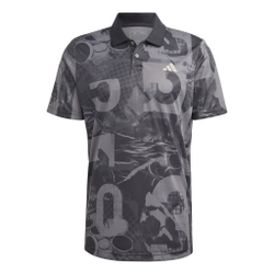 Мужское теннисное поло adidas Club Graphic Polo Men - Dark Grey, Grey