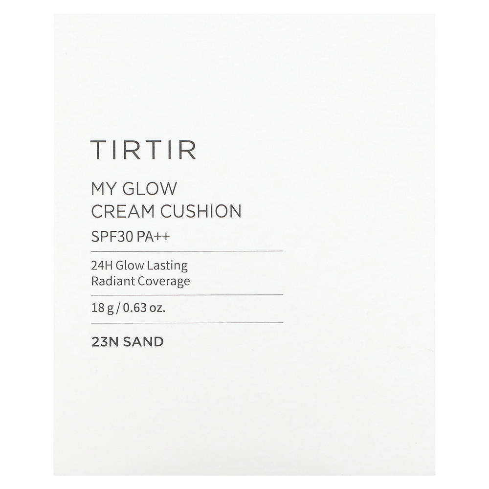 TIRTIR, My Glow, крем-кушон, SPF 30 PA ++, 23N песочный, 18 г (0,63 унции)