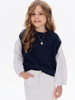 Свитшот-рубашка с эффектом двойки