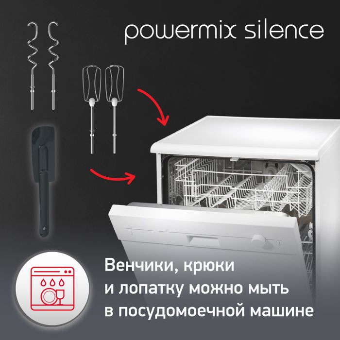 Стационарный миксер Moulinex Powermix Silence HM654E10