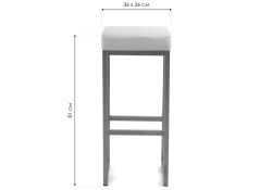 Барный стул Khurkroks серый полимер / светлый мусс