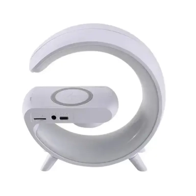 Умный ночник 4в1: Bluetooth колонка, RGB-подсветка, беспроводная зарядка, будильник лампа для спальни, подарок