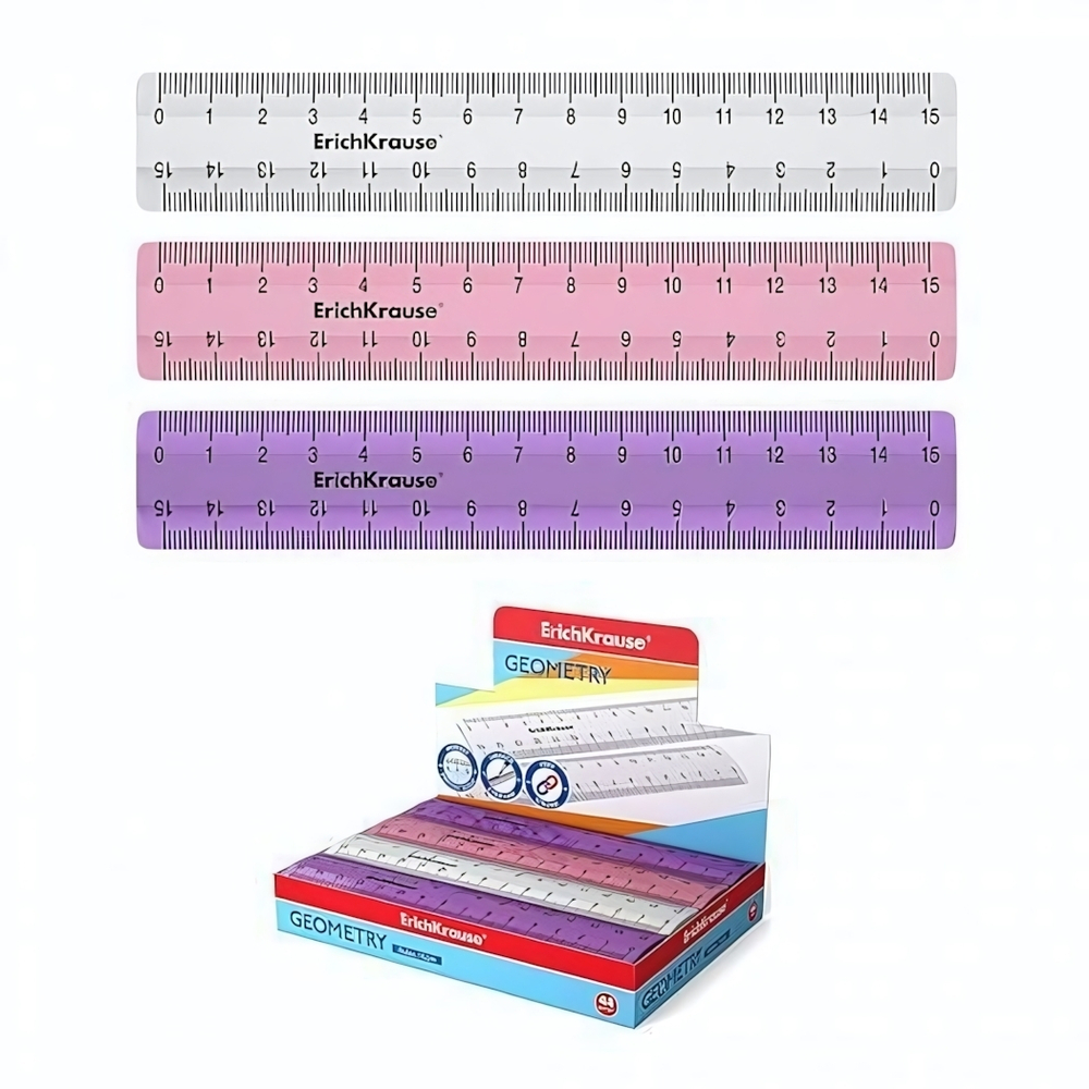 Линейка пластик 15см. Candy, ассорт. (ErichKrause)