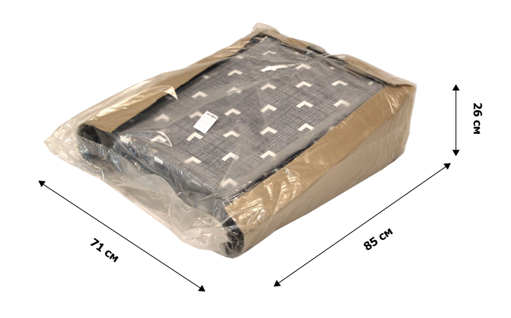 Кровать раскладная Соната мягкая лист 50мм арт.РП-700-Э-50 (цвет ткани серый рис.тетрис (1 шт. в уп.)