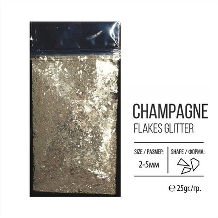 Глиттер серии FlakesGlitter, Campagne, 25гр