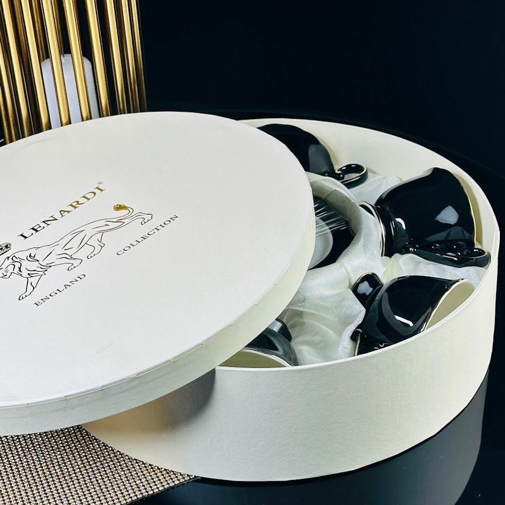 Lenardi 109-192 Чайный набор 12пр.240 мл NOIR в под.уп.(х6)Фарфор