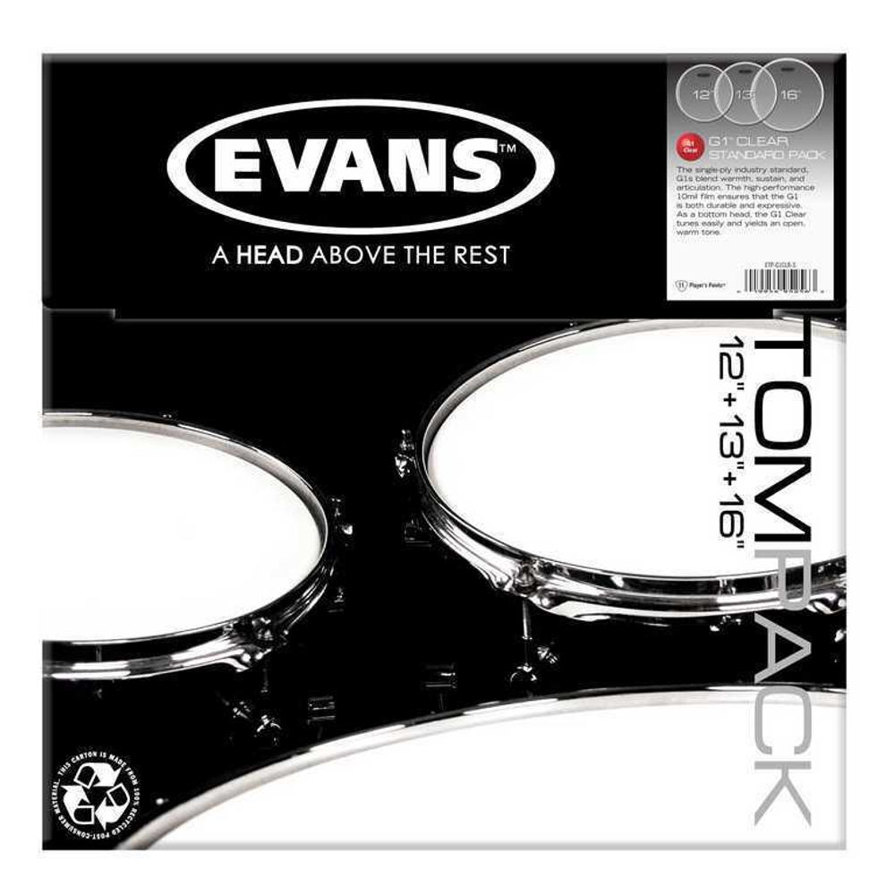 ETP-G1CLR-S G1 Clear Standard Набор пластика для том барабана (12", 13", 16"), Evans