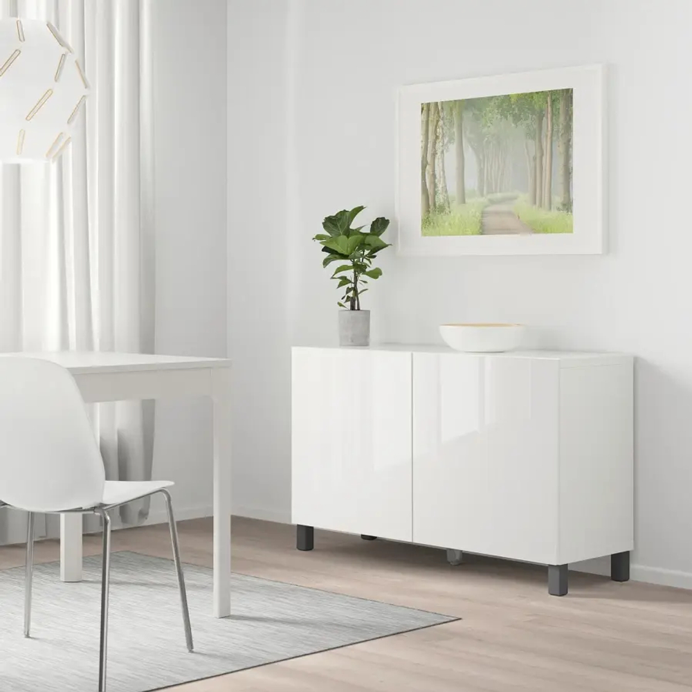 Ножки - IKEA STUBBARP, 10 см, темно-серый, СТУББАРП ИКЕА