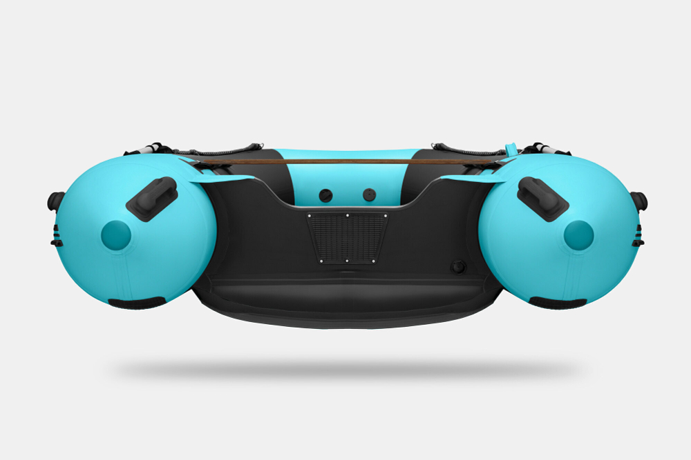 Надувная лодка GLADIATOR E380S черно-бирюзовый