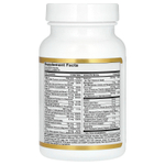 California Gold Nutrition, мультивитамины и минералы с метилом B12, витамином C, L-метилфолатом и биокверцетином, для приёма два раза в день, 60 растительных капсул