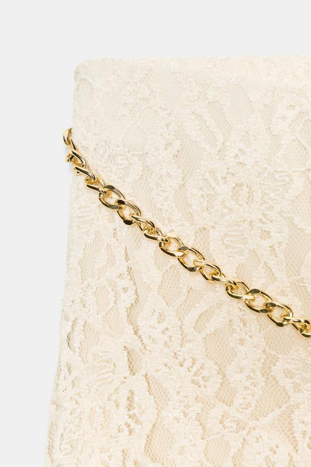 ZARA ЮБКА МИДИ С ПОЯСОМ-ЦЕПОЧКОЙ, ЭКРЮ