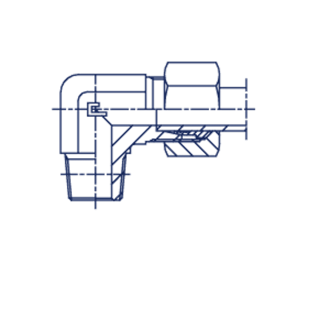 Штуцер FC90 DL08 NPT 3/8 (в сборе, B4)