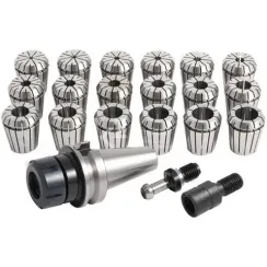 Цанговый патрон Optimum ISO 50 с комплектом цанг 18 шт., 3-20 мм