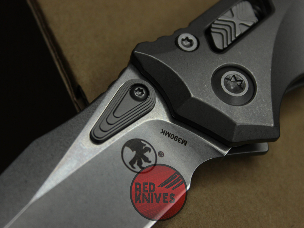 Нож Microtech Amphibian Titanium - рукоять титан, клинок апокалиптик