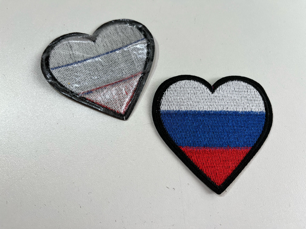 СЕРДЦЕ - Термо НАШИВКА 7,5 х 7,5 см (Евгения)