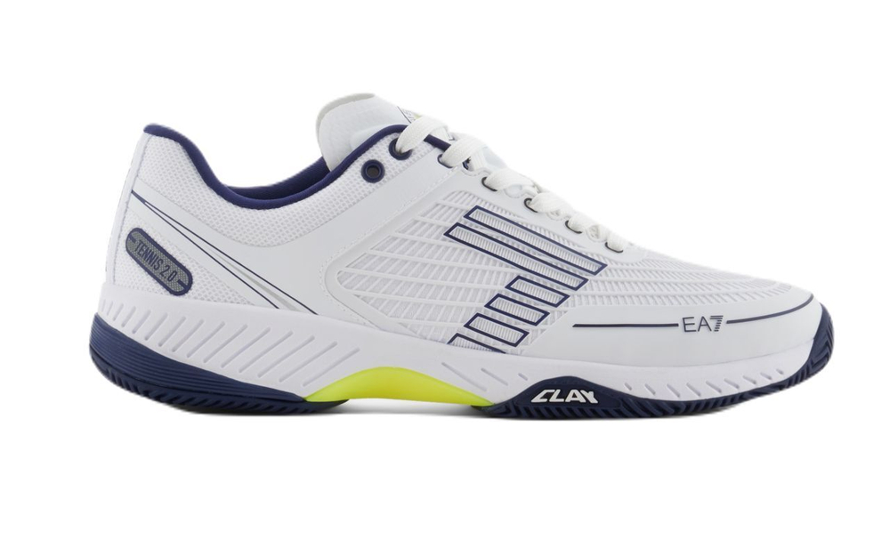 Мужские кроссовки теннисные EA7 Unisex Woven Sneaker Clay - белый
