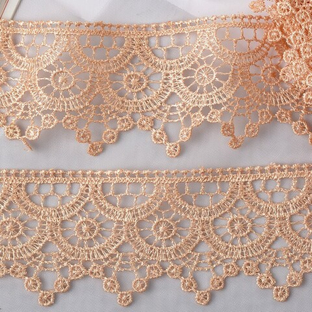 Кружево гипюр KRUZHEVO шир.45мм цв.03 бежевый