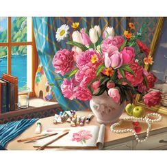 Aлмазная мозаика Рабочий стол художника