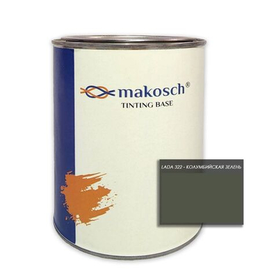 Автоэмаль makosch/LADA Granta 322, Базовая эмаль, зелёный, металлик, 800мл.