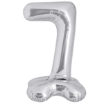 Шар фольгированный Цифра 7 127 см (Серебряный)