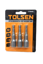 Набор бит с торцевыми магнитными головками TOLSEN 10х65мм 3шт. 77845