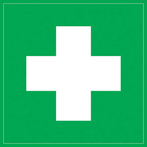 Знаки медицинской безопасности 100/100 светонакапливающие