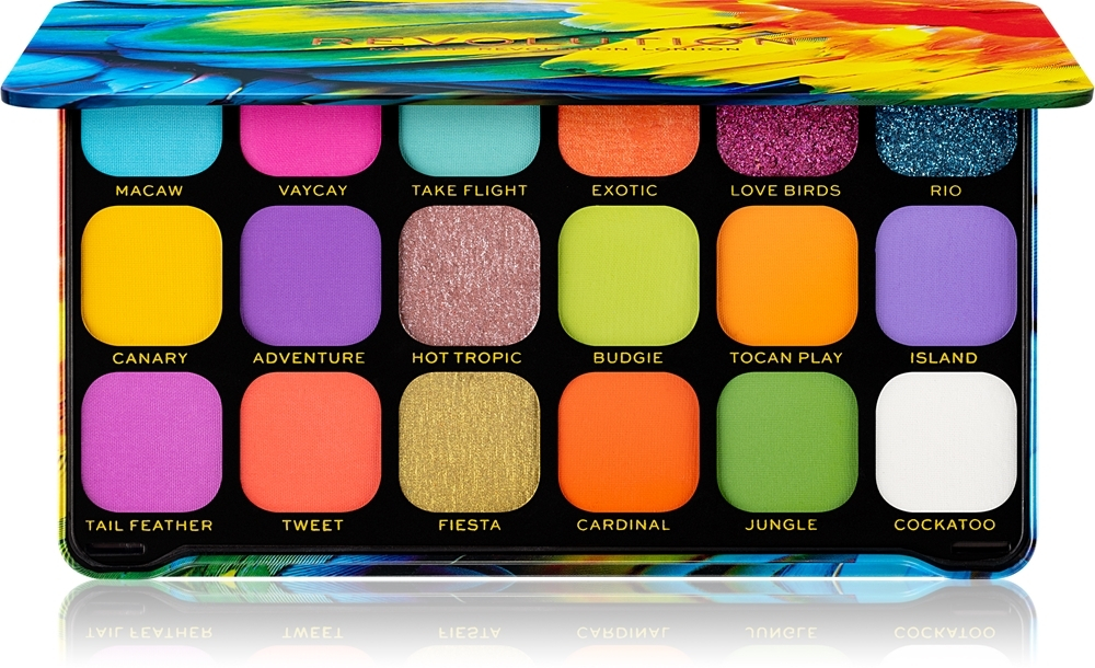 Makeup Revolution Forever Flawless - палитра теней для век, 18× 1,1 g