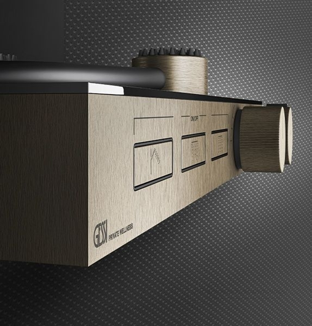 Термостат Gessi HI-FI, с полочкой, скрытая часть, до 3 функций одновременно, цвет Chrome