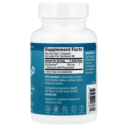 BrainMD, Optimized3x CoQ10`` 60 веганских капсул
