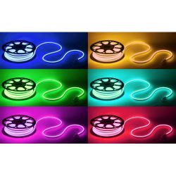 Светодиодная неоновая лента ЭРА N5050-72-IP67-220V-20m-RGB многоцветный | Светодиодный неон 220В и аксессуары