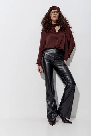 Блуза из шифона шоколадного цвета