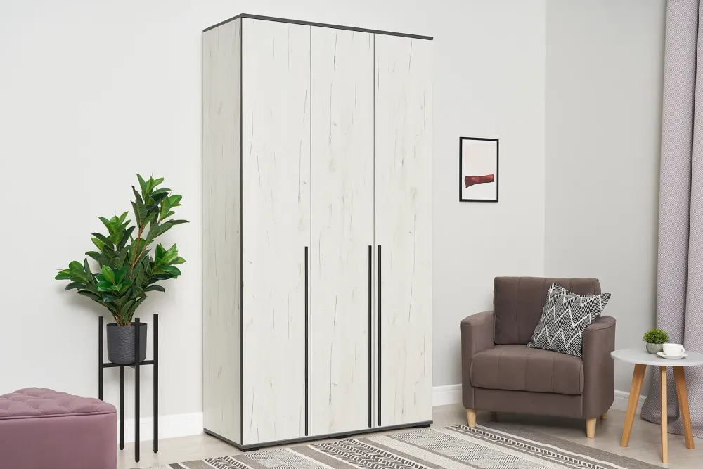 Шкаф "Норд" 3-х ств (дуб крафт белый), МФ Миф, г. Пенза