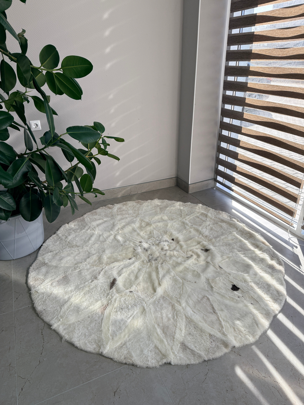 Ковер шкура натуральная овчина меховой